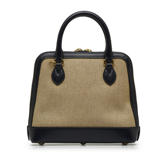 Pre-Loved Gucci Small Horsebit 1955 Canvas Top Handle - Picture 3 of 10